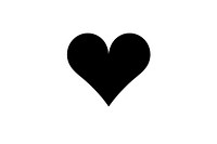 Heart silhouette shape white. AI generated Image by rawpixel.