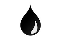 Raindrop shape black logo. AI generated Image by rawpixel.