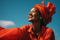 An happy affrican woman portrait photography laughing smile. 