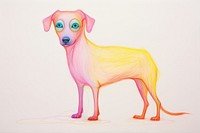 A dog drawing painting animal. AI generated Image by rawpixel.