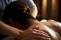 Back massage adult woman relaxation. AI generated Image by rawpixel.