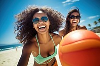Ball happiness swimwear laughing. AI generated Image by rawpixel.