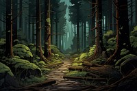 Landscape forest woodland outdoors. AI generated Image by rawpixel.