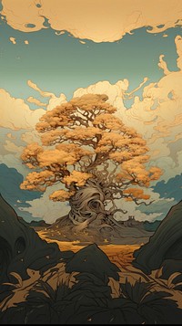 Massive tree art nature plant. AI generated Image by rawpixel.