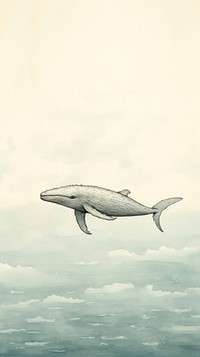 Whale animal sketch shark. AI generated Image by rawpixel.