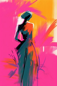 A Tropical Grasslands fashion painting drawing. AI generated Image by rawpixel.
