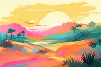 Lanscape landscape outdoors painting. AI generated Image by rawpixel.
