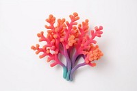 Colorful Branched Finger Coral toy plant white background pomacentridae. AI generated Image by rawpixel.
