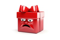 Gift box cartoon white background representation. AI generated Image by rawpixel.