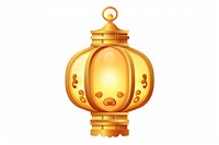 Gold lantern chinese lamp white background illuminated. AI generated Image by rawpixel.