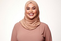 Chubby Muslim woman smiling portrait adult smile. AI generated Image by rawpixel.