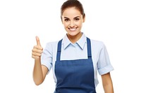 Housekeeper woman finger hand white background. AI generated Image by rawpixel.