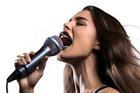 Microphone karaoke holding adult. AI generated Image by rawpixel.