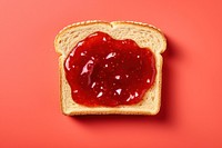 Sanwich bread and jam food strawberry preserves. AI generated Image by rawpixel.