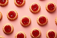 Thumbprint cookies with strawberry jam dessert pastry food. AI generated Image by rawpixel.