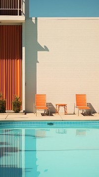 Aesthetic minimal pool architecture furniture building. AI generated Image by rawpixel.