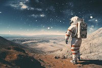 Astronaut wearing spacesuit photography astronomy outdoors. AI generated Image by rawpixel.