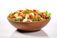 Salad bowl lettuce food white background. AI generated Image by rawpixel.