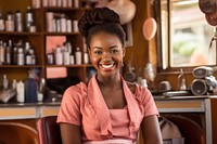 Happy Kenyan woman hairdresser smile happy entrepreneur. AI generated Image by rawpixel.