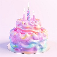 Birthday cake dessert candle icing. AI generated Image by rawpixel.