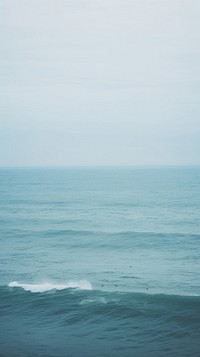 Ocean waves outdoors horizon nature. AI generated Image by rawpixel.