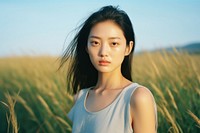 A young chinese woman photography portrait summer. AI generated Image by rawpixel.
