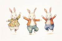 Rabbits dance animal mammal toy. AI generated Image by rawpixel.