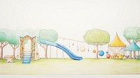Playground outdoors drawing sketch. AI generated Image by rawpixel.