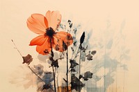 Wild flower art painting nature. AI generated Image by rawpixel.
