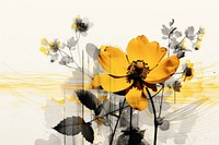 Yellow flower sunflower graphics pattern. 