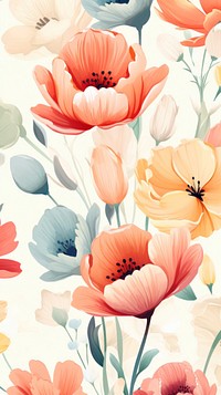 Pattern flower wallpaper graphics. AI generated Image by rawpixel.