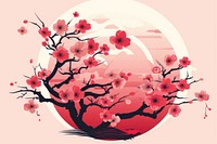Sakura flower blossom plant tranquility. AI generated Image by rawpixel.