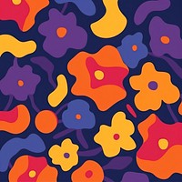 Flowers pattern graphics purple art. 