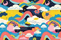 Vibrant cloud and stars pattern graphics art backgrounds. AI generated Image by rawpixel.