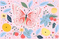 Butterfly painting pattern art. AI generated Image by rawpixel.