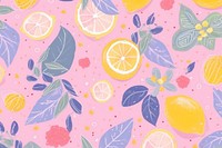 Lemon pattern fruit plant. AI generated Image by rawpixel.