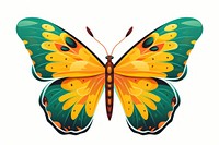 Butterfly insect animal white background. AI generated Image by rawpixel.