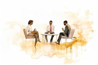 Business people having a meeting conversation interview sitting. AI generated Image by rawpixel.