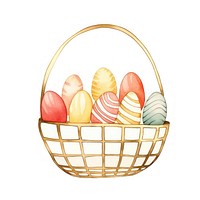 Easter eggs in basket food celebration chandelier. AI generated Image by rawpixel.