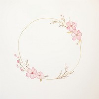 Pink flower wreath pattern petal plant. AI generated Image by rawpixel.
