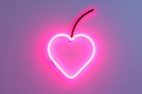 Pastel neon cherry icon light illuminated creativity. AI generated Image by rawpixel.