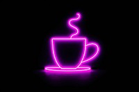 Pastel neon coffee light lighting night. AI generated Image by rawpixel.