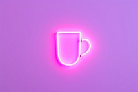 Pastel neon coffee purple light illuminated. AI generated Image by rawpixel.