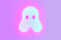 Pastel neon cute ghost purple light confectionery. AI generated Image by rawpixel.