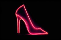 Pastel neon high heel shoe light footwear line. AI generated Image by rawpixel.