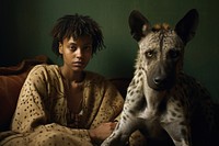 Hyena a Black South African woman pet portrait. 