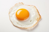 A fried egg food white background breakfast. AI generated Image by rawpixel.