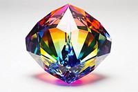 A rainbow diamond gemstone jewelry crystal. AI generated Image by rawpixel.