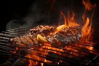 Bbq grilling bonfire cooking. AI generated Image by rawpixel.