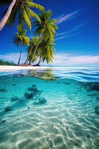 Exotic island summer outdoors tropical. AI generated Image by rawpixel.